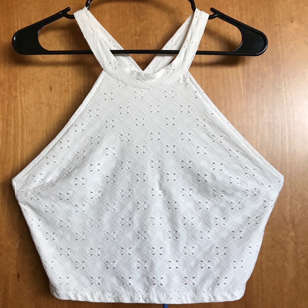 Lucy love white crop top